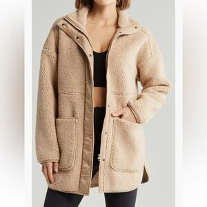 Zella cozy faux shearling jacket size xl